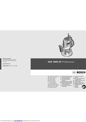 Bosch GOF 2000 CE Professional Originalbetriebsanleitung