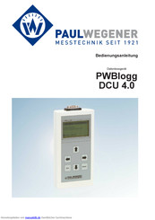 Paul Wegener PWBlogg DCU 4.0 Bedienungsanleitung