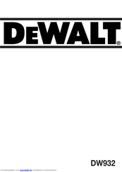 Dewalt DW932 Handbuch