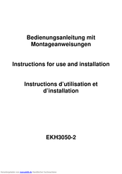 EGS EKH3050-2 Bedienungsanleitung Mit Montageanweisungen