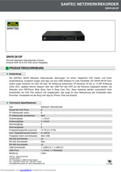 Santec SNVR-2812P Produkthandbuch