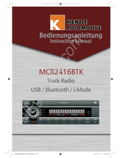 Kienzle Automotive MCR2416BTK Bedienungsanleitung