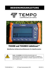 Tempo CableScout TV220E Bedienungsanleitung