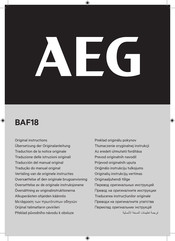 AEG BAF18 Übersetzung Der Originalanleitung
