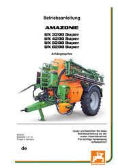 Amazone UX 3200 Super Betriebsanleitung