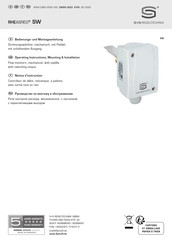 S+S REGELTECHNIK RHEASREG SW Bedienungs- Und Montageanleitung