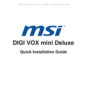 MSI DIGI VOX mini Deluxe Schnellinstallationsanleitung
