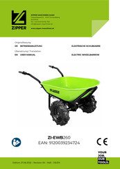 Zipper Maschinen ZI-EWB260 Betriebsanleitung