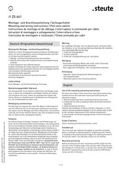 steute ZS 441 Montage- Und Anschlussanleitung