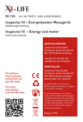 X4-Life 700379 Bedienungsanleitung