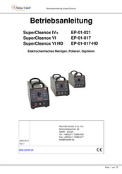 Reuter SuperCleanox VI HD Betriebsanleitung
