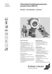 Endress+Hauser prosonic flow DMU 93 Technische Information