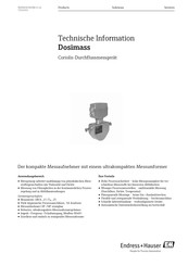 Endress+Hauser Dosimass Technische Information