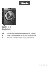 Miele PDR 910 G Kurzgebrauchsanweisung
