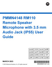 Motorola PMMN4148 RM110 Benutzerhandbuch