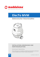 Maddalena ElecTo MVM Installations, Bedienungs Und Wartungsanleitungen