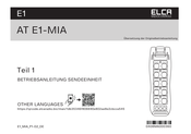ELCA E1 Serie Betriebsanleitung