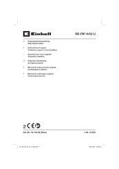 EINHELL GE-CM 18/32 Li Originalbetriebsanleitung
