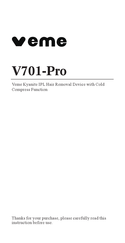 VEME Kyanite IPL V701-Pro Bedienungsanleitung