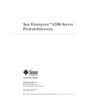 Sun Microsystems Enterprise 420R Produkthinweise