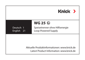 Knick WG 25 A7 Bedienungsanleitung