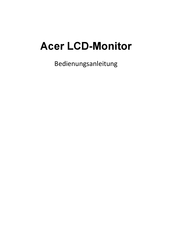 Acer XZ322QU Bedienungsanleitung