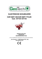 Geotech CAR 300T-T PLUS Übersetzung Der Originalen Bedienungsanleitung