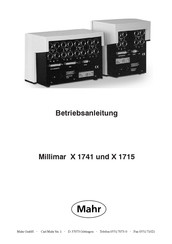 Mahr Millimar X 1715 Betriebsanleitung