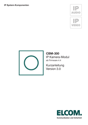 ELCOM CBM-300 Kurzanleitung