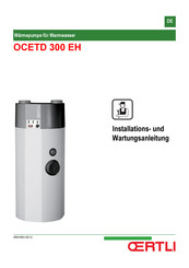 OERTLI OCETD 300 EH Installations- Und Wartungsanleitung