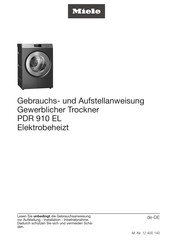 Miele PDR 910 Gebrauchs- Und Aufstellanweisung
