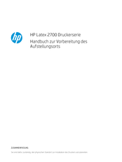 HP Latex 2700 Handbuch Zur Vorbereitung Des Aufstellungsorts