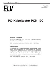elv PCK 100 Bau- Und Bedienungsanleitung