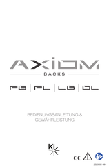 Ki Mobility AXIOM PL Bedienungsanleitung Und Gewährleistung