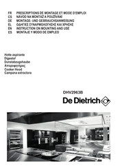 De Dietrich DHV2963B Montage- Und Gebrauchsanweisungen