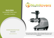 Nutrilovers MULTI-PRESS Bedienungsanleitung