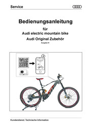 Audi electric mountain bike Bedienungsanleitung