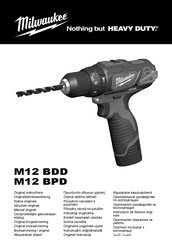 Milwaukee M12 BDD Originalbetriebsanleitung