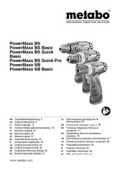 Metabo PowerMaxx BS Quick Pro Originalbetriebsanleitung