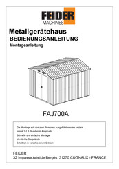 FEIDER Machines FAJ700A Bedienungsanleitung