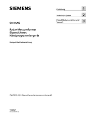 Siemens SITRANS 7ML5830-2AH Kompaktbetriebsanleitung