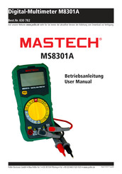 Mastech 830 782 Betriebsanleitung