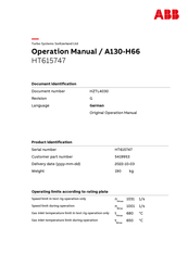 ABB A130-H Serie Betriebshandbuch