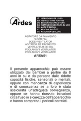 ARDES AR5A51 Bedienungsanleitung