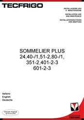 Tecfrigo SOMMELIER PLUS 40/1 Installations- Und Wartungsanleitung