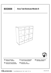 tikamoon Anoa Teak Bookcase Module B Anleitung Zur Montage Und Verwendung
