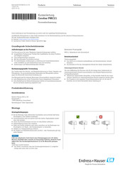 Endress+Hauser Cerabar PMC21 Kurzanleitung
