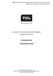 TCL RS520GM2120GR Bedienungsanleitung