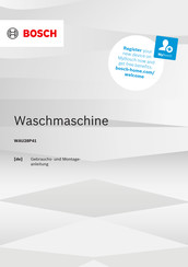 Bosch WAU28P41 Gebrauchs- Und Montageanleitung