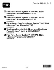 Toro Flex-Force Power System eRecycler eS52VST Bedienungsanleitung